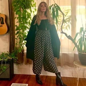 Vintage Ditsy Print Palazzo Pant